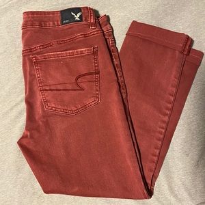 AE red jeans